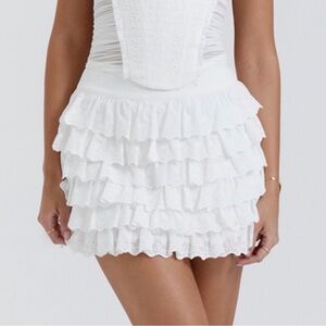 House Of CB London Fifi Skirt White Size XS